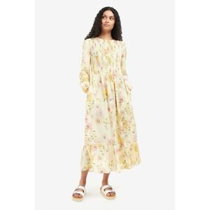 Barbour Coraline Floral Shirred Maxi Dress Lyocell NWT US 8